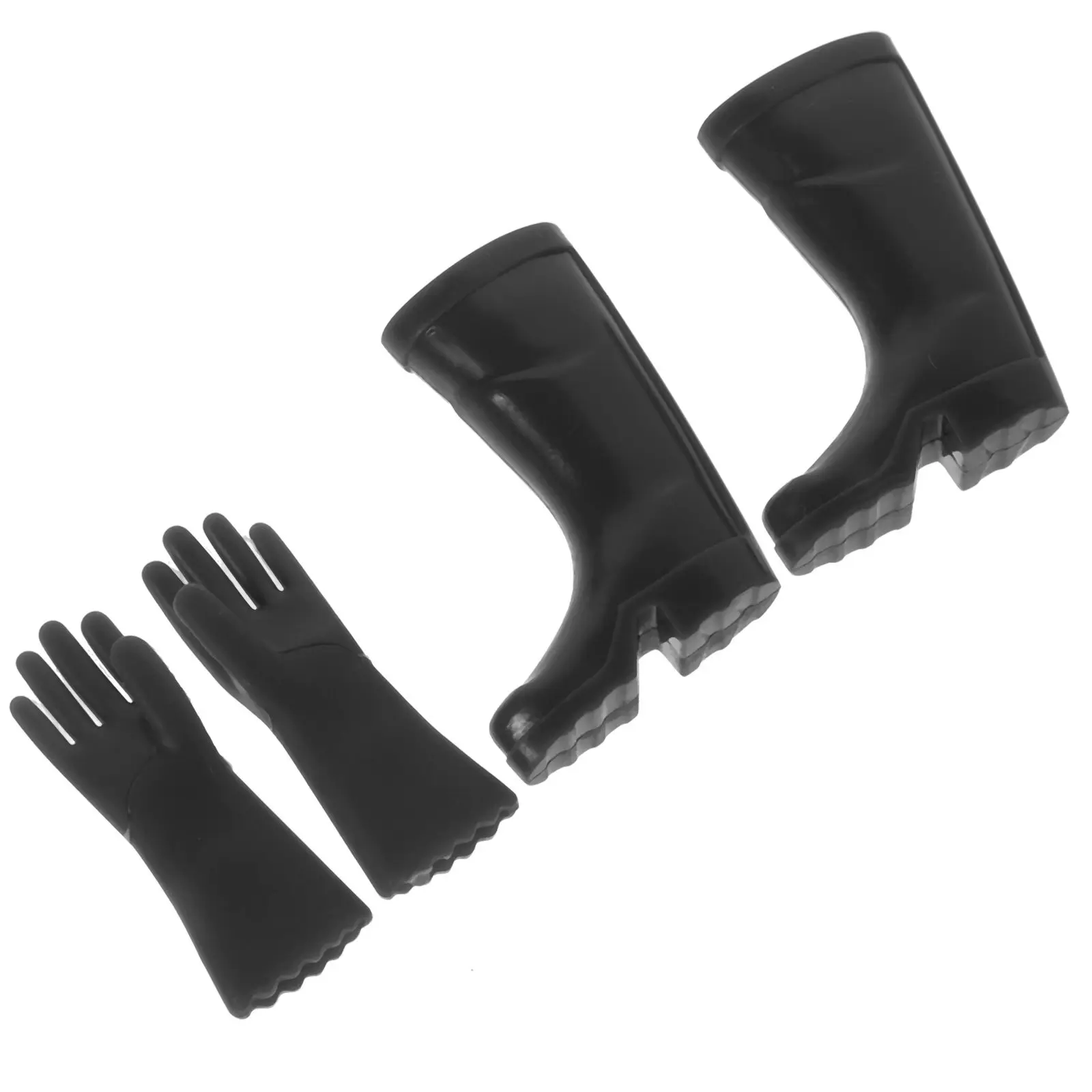 

1Set Highly Detailed Mini Rain Boots Gloves Set Vibrant Dollhouse Decor for Tiny House Landscaping DIY Projects