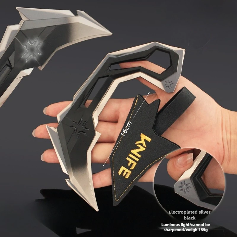 16cm/6.29in valorant luminoso vct garra faca jogo brinquedo periférico espada armas modelo faca de comando tático meninos presentes ornamentos