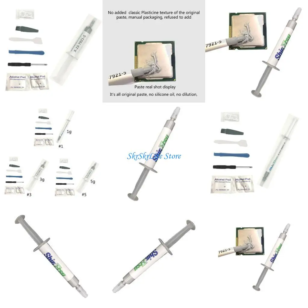 

E65E Thermal Plaster Syringes CPU Thermal Compound Plaster Heatsink for Processor/CPU/All Coolers Thermal Interfaces Material