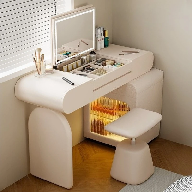 

Bedroom Furniture Makeup Dressing Table with Chair Chest of Drawers Corner Vanity Mirror Make Up Table Dressers Vanity Desk Mesa