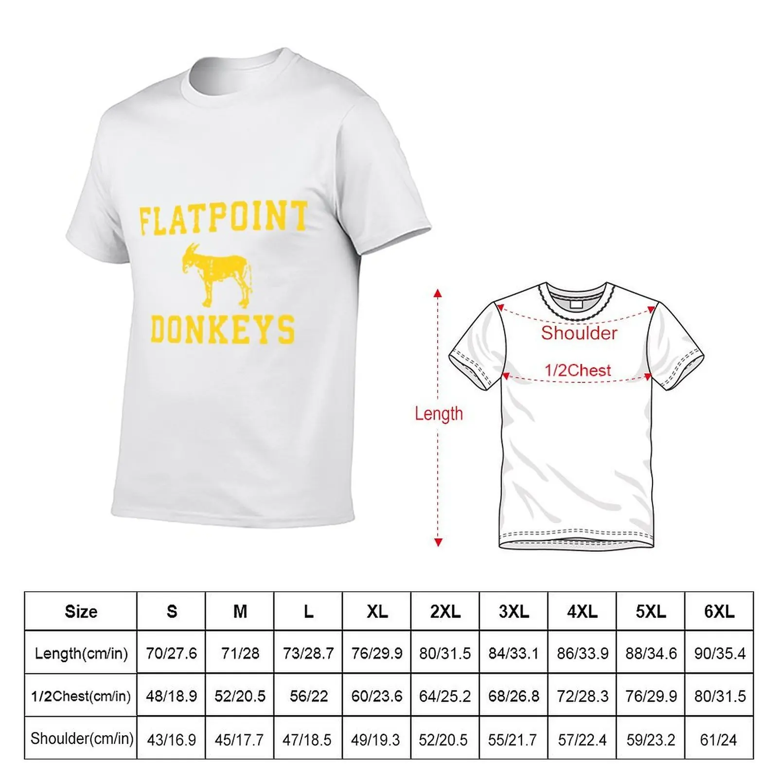 Flatpoint Donkeys T-Shirt man tshirt cotton t shirts man 100% T-Shirt