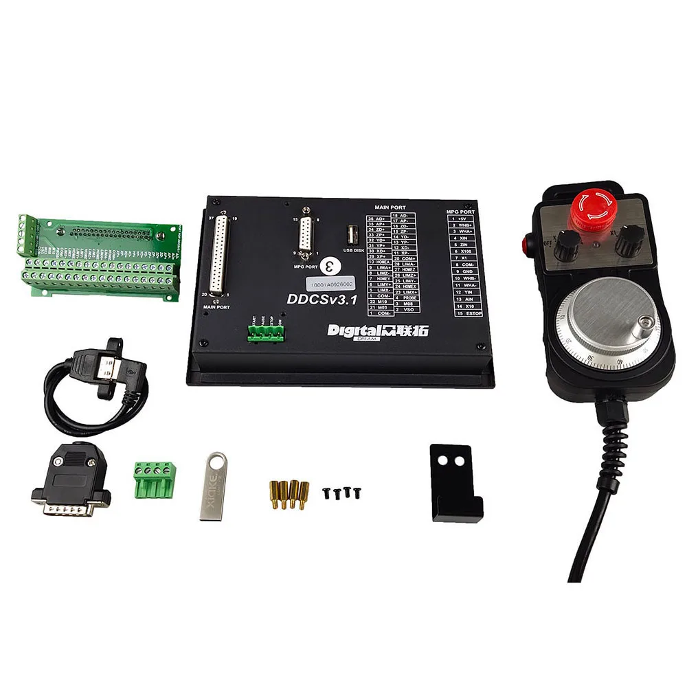 4-axis CNC machining motion control system Offline engraving controller Offline controller instead of mach3 Read U disk G code