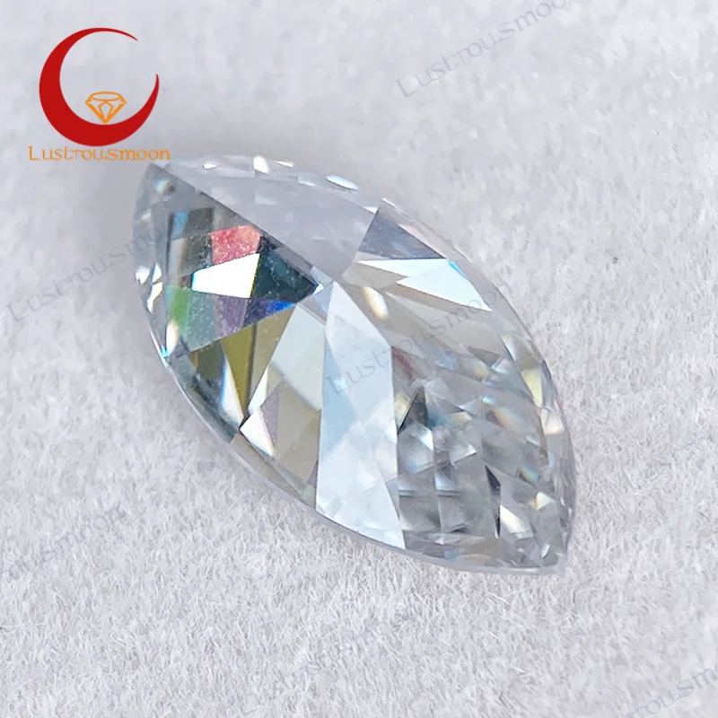 D Color Moissanite Stone Marquise Cut 0.5-5.0ct VVS1 GRA Certified Synthetic Gemstones Pass Diamond Tester with Certificate