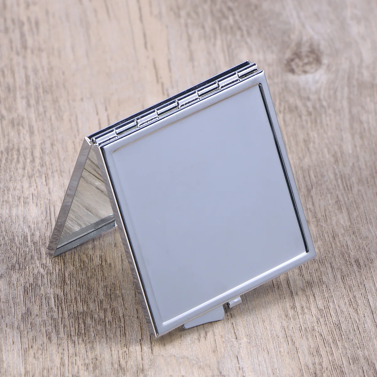 Small Portable Mirror Square Makeup Mirror with Metal Housing Folding Dual Mirror compact mirror folding mirror