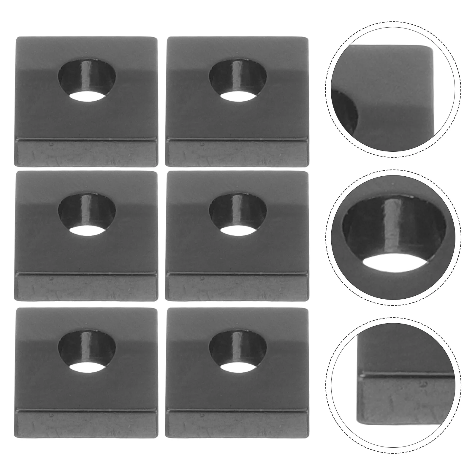 15 Pcs Guitar Electric Bridge Locking Nut Block Double Rocker Black Metal Parts Accessories