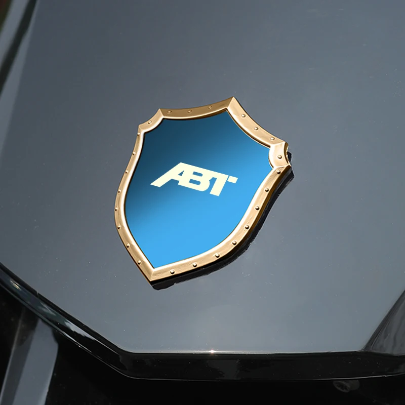 

3D shield car stickers Metal stainless steel car accessories auto for VW Volkswagen Audi Skoda Seat abt