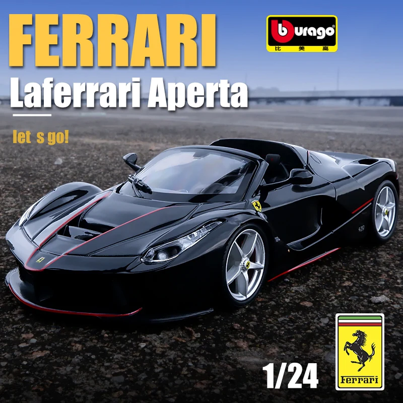 Bburago 1:24 Ferrari LaFerrari Aperta Alloy Sports Car Model Diecasts Metal Race Car Model Simulation Collection Childrens Gifts