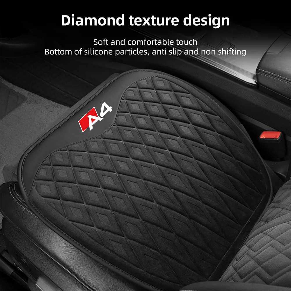 الخريف والشتاء وسادة مقعد السيارة الفانيلا أفخم الدافئة لينة غطاء مقعد السيارة لأودي A1 A3 A4 A5 A6 A7 A8 السيارات كرسي بطانة حماية #3