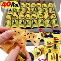 4/40Rolls Fly Sticky Paper Strong Glue Strip Double Sided Flying Insect Bug Mosquitos Catcher Roll Tapes for Flies Paper Strips