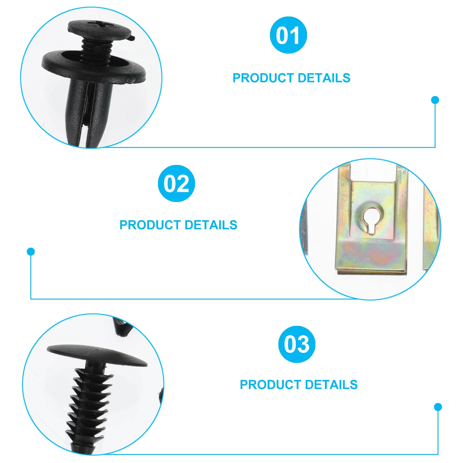 

200Pcs Car Push Type Retainer Clips Trim Body Fasteners for Door Bumper Side Skirt Radiator Shield Vehicle Accessories