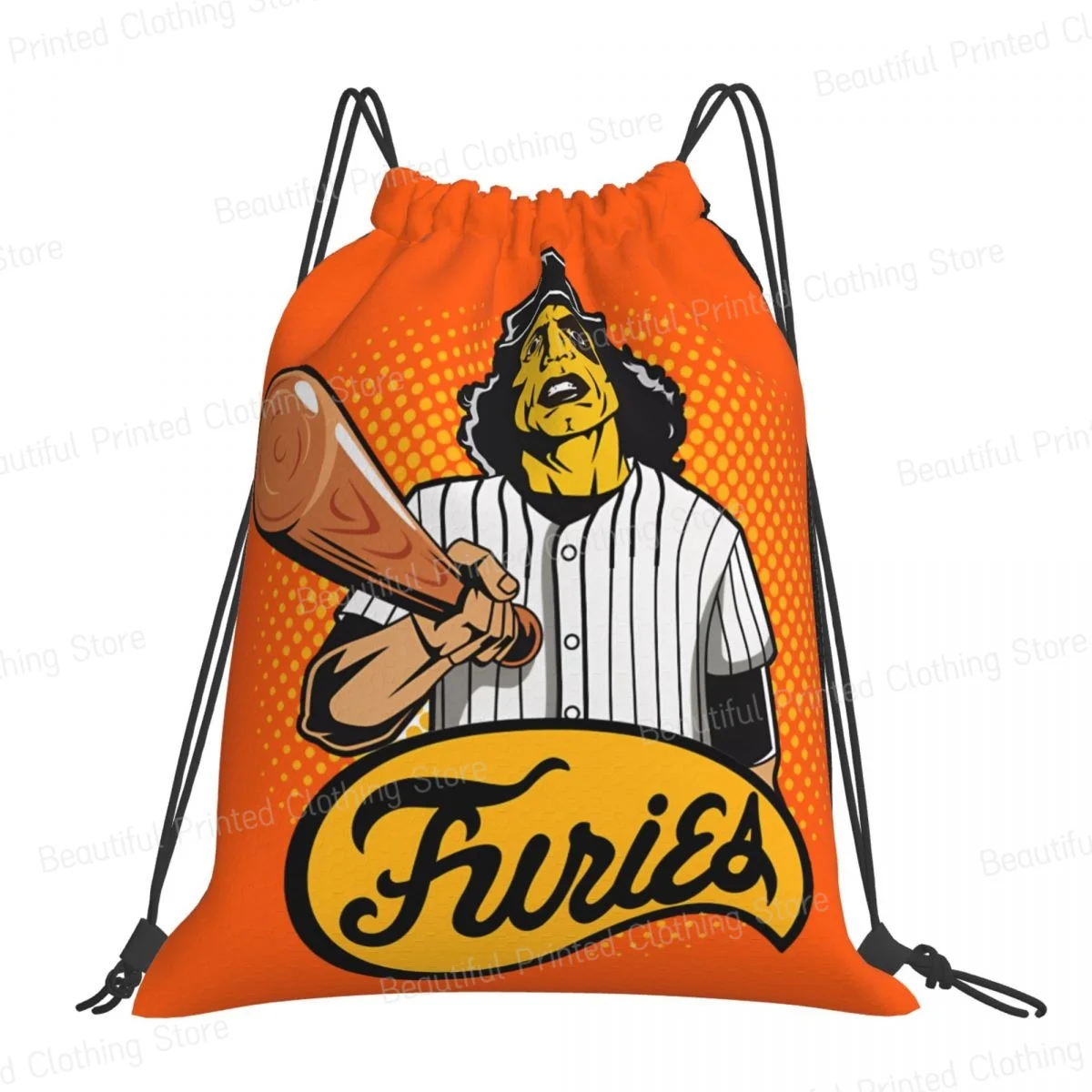 Warriors Baseball Furies Drawstring Bags Yoga Backpacks Portable Water Resistant