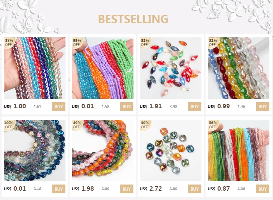 1 Strang 8 x 12 mm Spacer Wassertropfen Perlen AB Glanz Glas Kristall Perlen Armbänder für Frauen Zubehör Perlen für die Schmuckherstellung – Detail 1