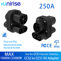 uNirise CCS2 to CCS1 EV Charger 250A 250kW Charging Station Converter CCS 2 TO J1772 Portable Charger for CCS1 DC Adaptor