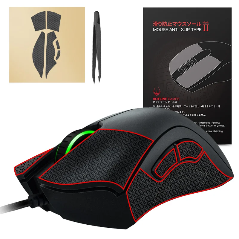 Hotline Games 2.0 Mouse Anti-Slip Grip Tape for Razer DeathAdder V2 Mini Wireless Gaming Mouse