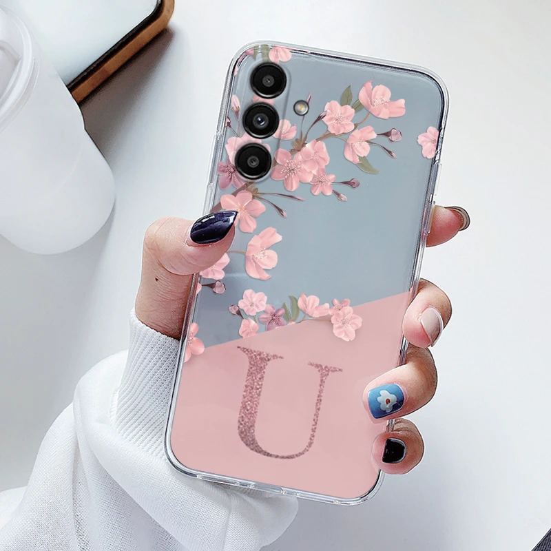 Für Samsung A34 A16 A07 A17 A15 A25 A35 A56 5G Fall Weiche Dünne Luxus A-Z Buchstaben Zurück Abdeckung stoßfest Fundas Klar Taschen Stoßstange – Detail 22