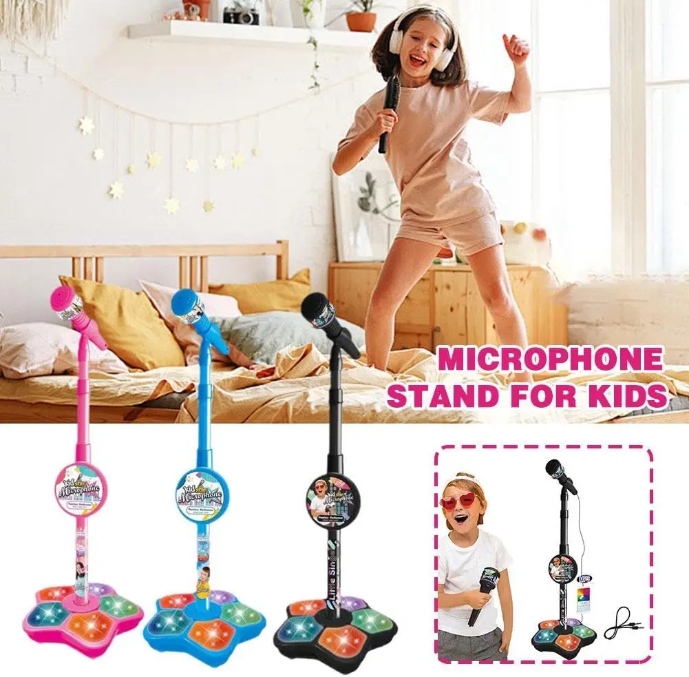 Kinder-Mikrofonständer-Spielzeug, tragbare elektronische Karaoke-Karaoke-Mikrofonständer für Kinder, langlebiger Party-Karaoke-Mikrofonständer, Karaoke-Maschine für Kinder