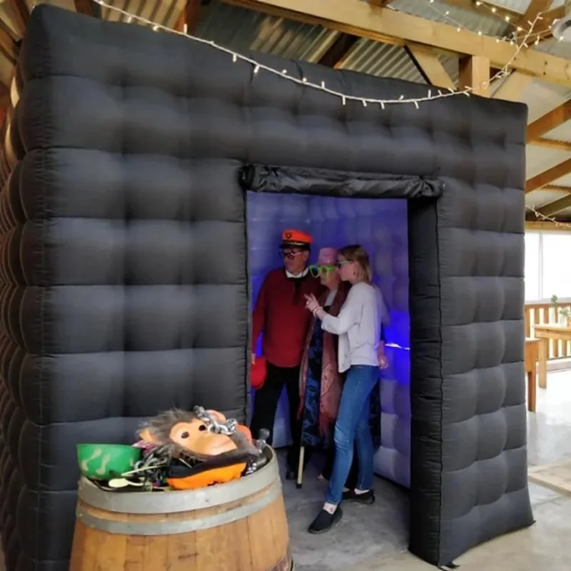 Photo Booth  2/3m Inflatable  Old-fashioned 360 Inflatable Photo Booth Enclosure Cube Tent For Party Event Promotion Rental