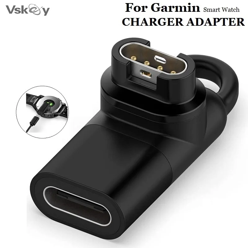 Charger Adapter for Garmin Forerunner 265 965 945 245 45 955 255s Venu 3 3S SQ2 Enduro 2 Smartwatch Type C Charging Converter