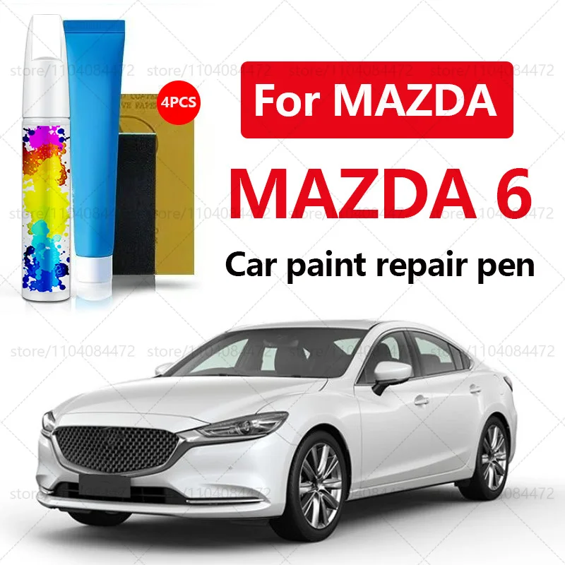 

Ручка для ремонта автомобильной краски для Mazda 6 2002-2025 гг. Аксессуары для ремонта царапин 4 шт. Белый 47A A4D 25D Серый 46G Синий 42M Красный 41 В