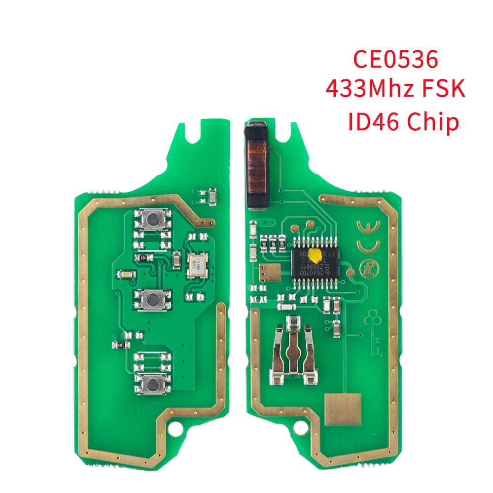 KEYYOU Remote Car Key Circuit Board 2/3 Button ASK FSK Fob For Peugeot 407 407 307 308 607 For Citroen C2 C3 C4 C5 CE0536 CE0523