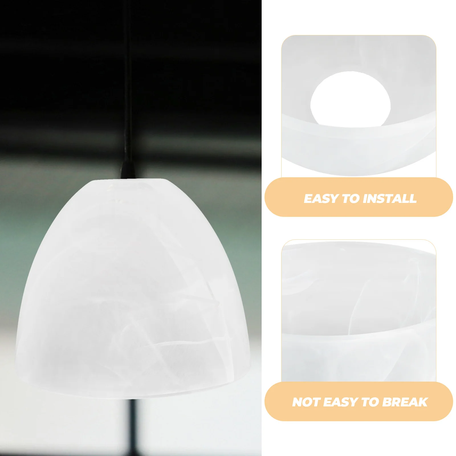 

Современный абажур из матового стекла E27, совместимый с подвесными и потолочными светильниками, сменная крышка для домашнего освещения, шикарный стиль