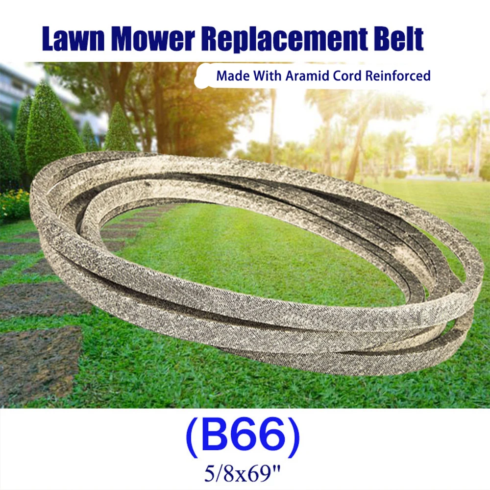 Aramid Cord V Belt (5/8' X 69') B66 Wear Resistant Drive Belt For Lawn Mower Engine Garden Equipment Parts 754-04001