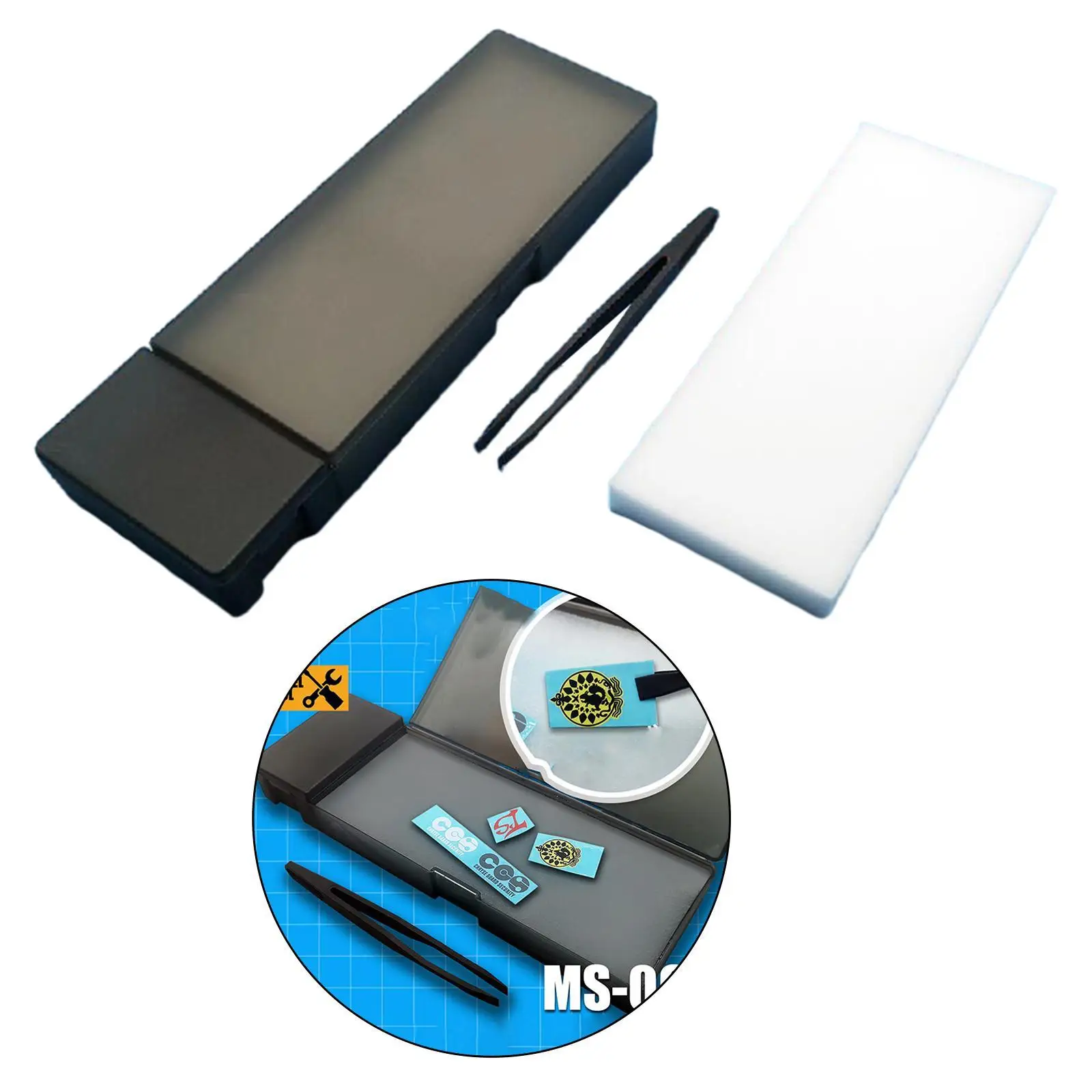 Water Decals Sticker Box with Tweezers Supply Accessories for Model