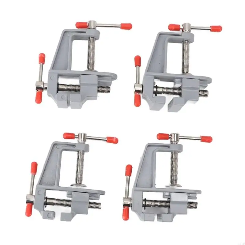 Small Workpiece Securing Set, 4 Metal Table-Rims Fixtures with Separate T-Handle Gripping and Mounting Screws for Model M4YD