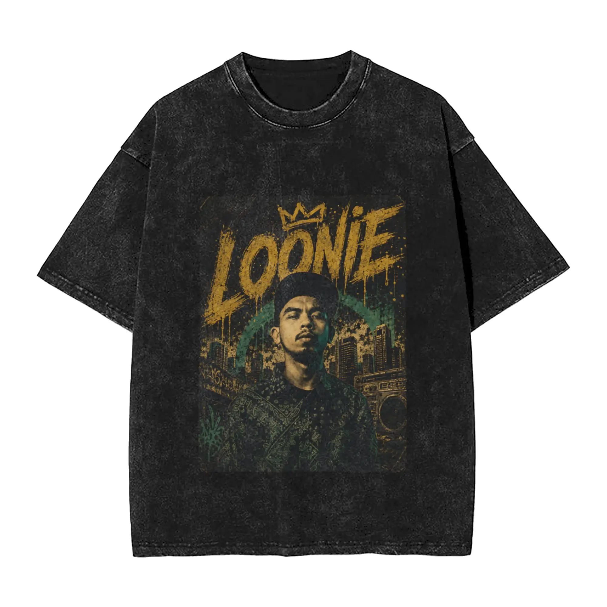 Pinoy Hip Hop Artist - Loonie  Hari ng Tugma  Unique Cool A Washed T Shirt Men's Women's Oversized Cotton Tees Tops