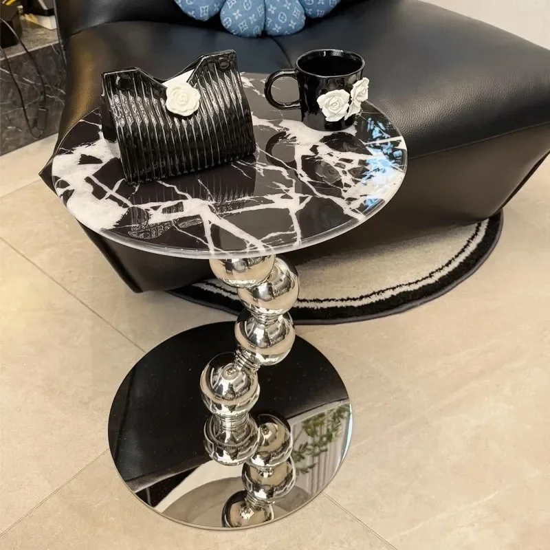 Italian Minimalist Furniture Coffee Shop Marble Side Table Creative Design Decoration Balcony Leisure Coffee Table Customized