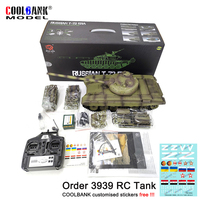 COOLBANK RC Tank, 1/16 2.4G RC Russia T72 Main Battle Tank Model Military Tank Army Vehicle Infrared Battle Tank Toys for Boys