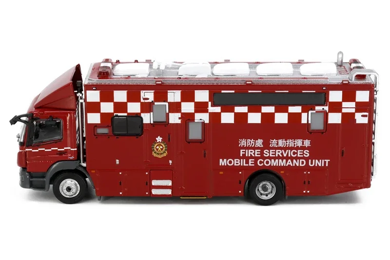 Cidade-Heji Atego Fire Department Veículo Comando Móvel, Diecast Model Car, Minúsculo 1:76