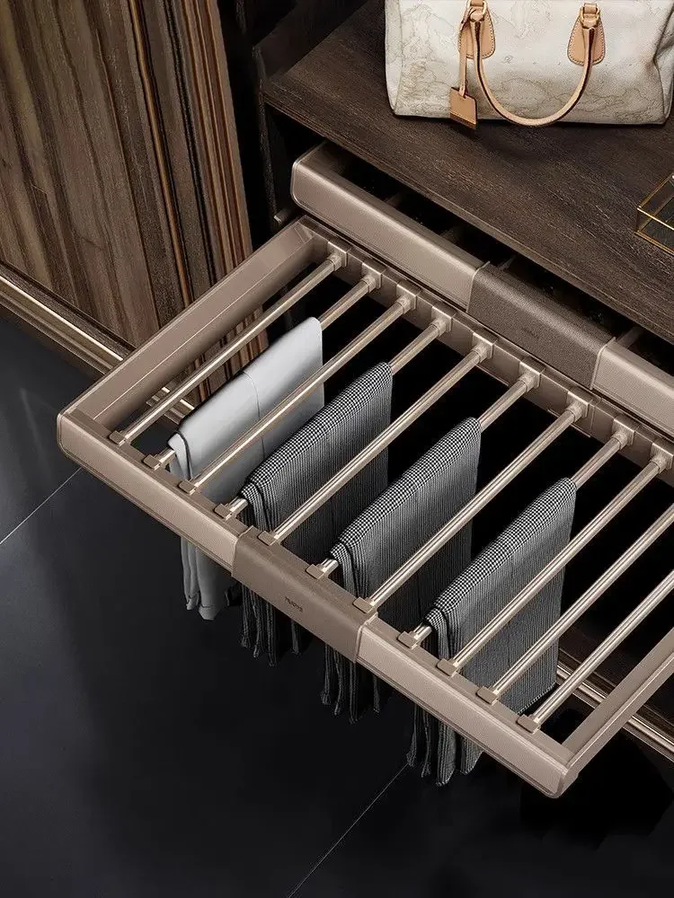 Wardrobe basket cloakroom storage frame damping trim rack