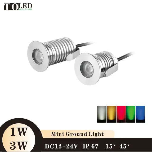 Mini LED Landscape Stair Light Wall Light Spot Light Ground Floor Lamp Stainless Steel DC12-24V 1W 3W Waterproof IP67 CRI80