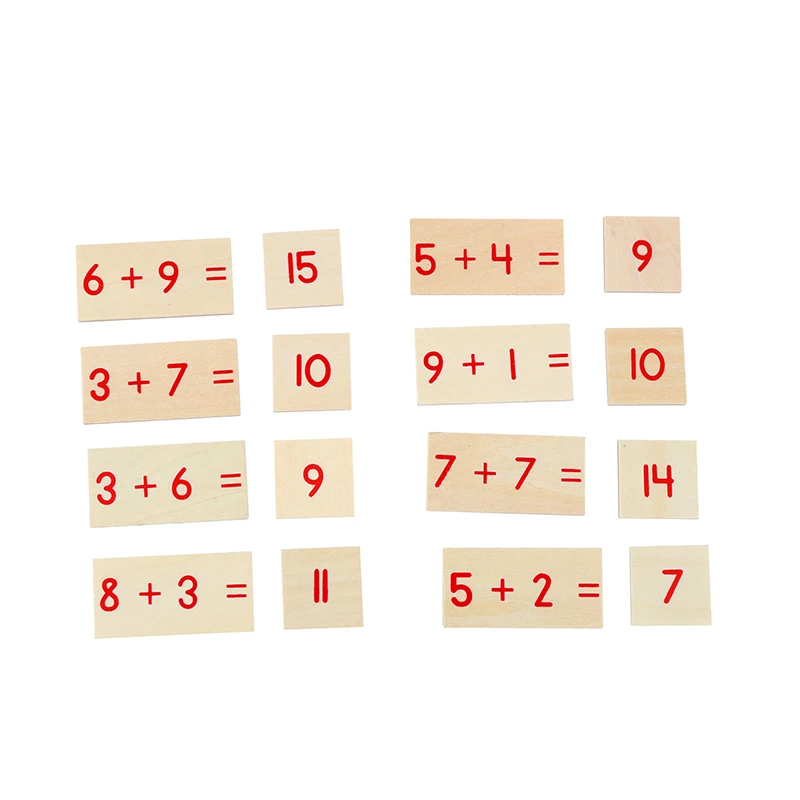 Caja de ecuaciones y senmas para niños, juguetes de matemáticas Montessori, rompecabezas de números, herramientas de aprendizaje temprano, equipo educativo matemático