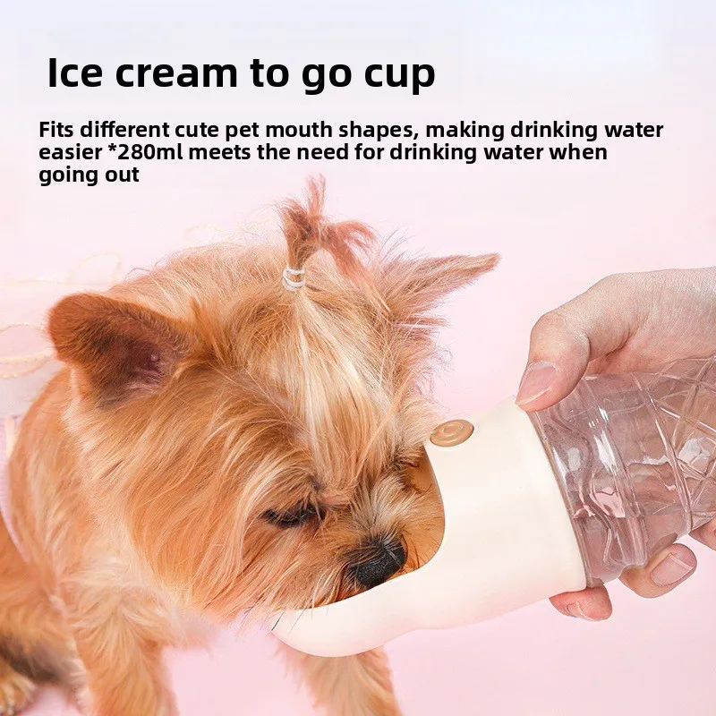 

Portable Pet Water Bottle, Dog Travel Waterer Dispenser for Walking Running, Outdoor Cat Dog Drink Cup