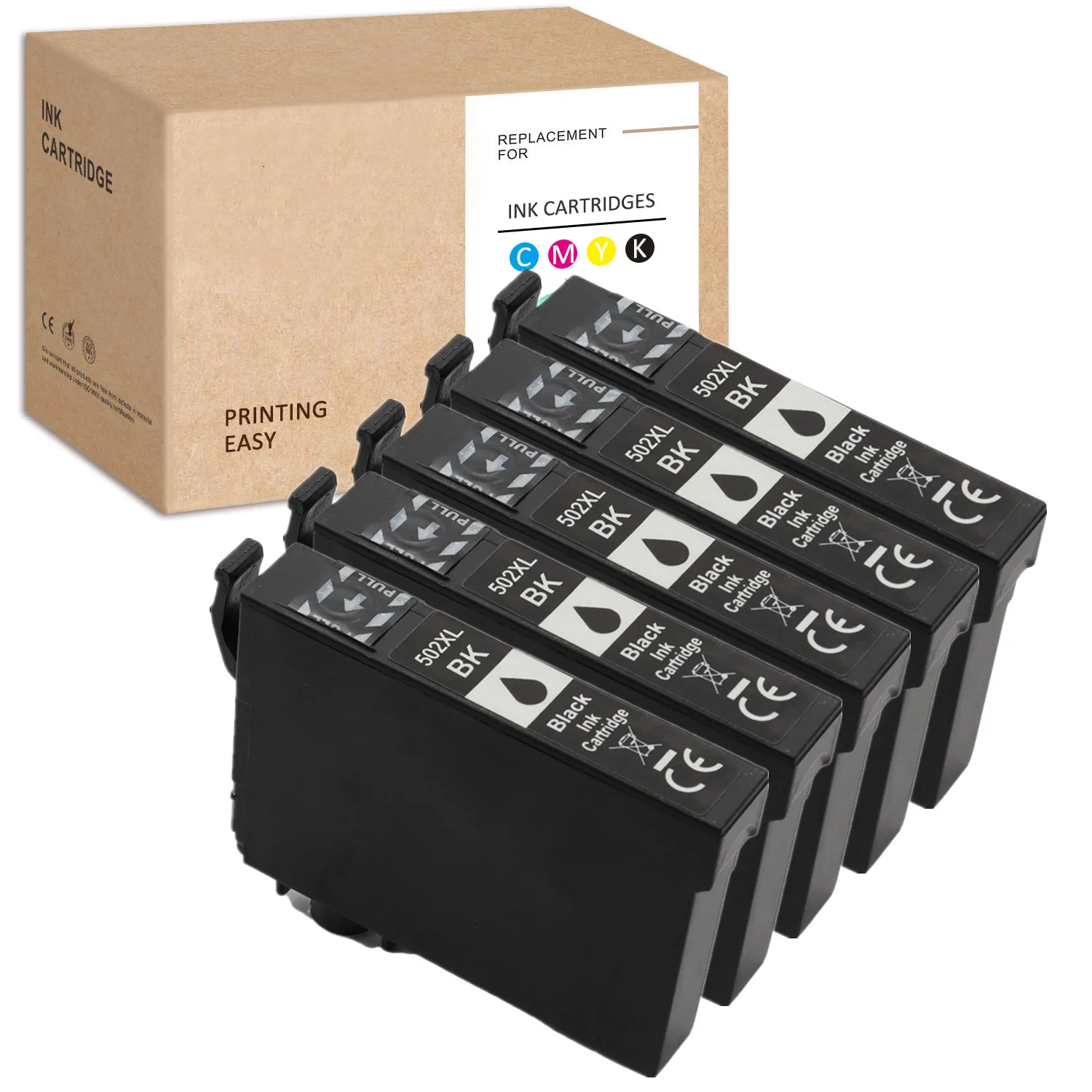 Compatible for Epson 502XL Black Color Ink Cartridge T502 for Workforce WF-2860DWF,WF-2865DWF, Expression Home XP-5100,XP-5105