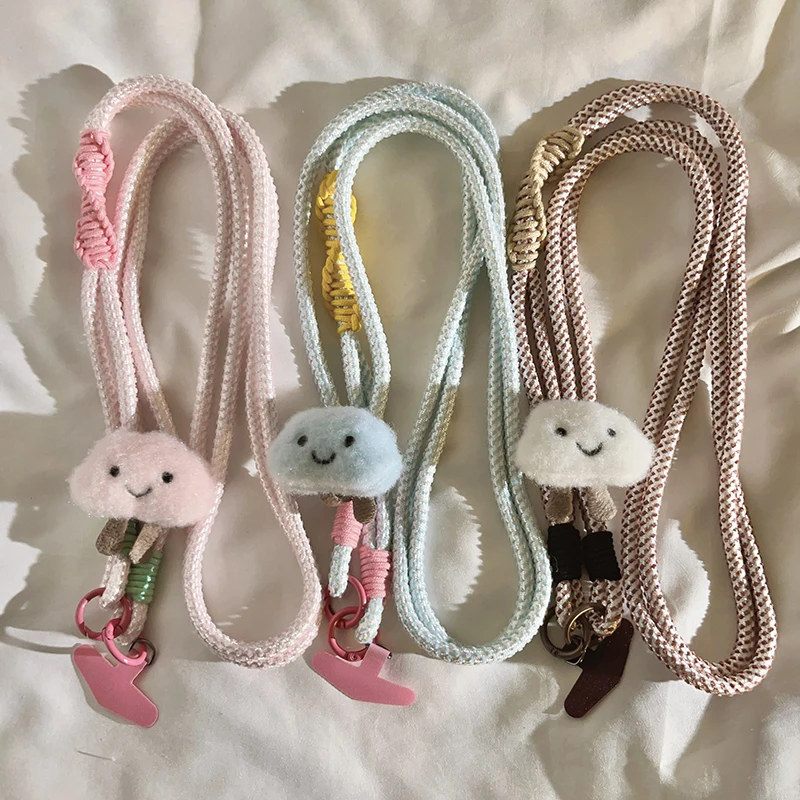 

Trendy Cute Fluffy Cartoon Cloud Brooch - Crossbody Lanyard, Anti-Lost Wristband/Neck Strap for Phone Case/CCD