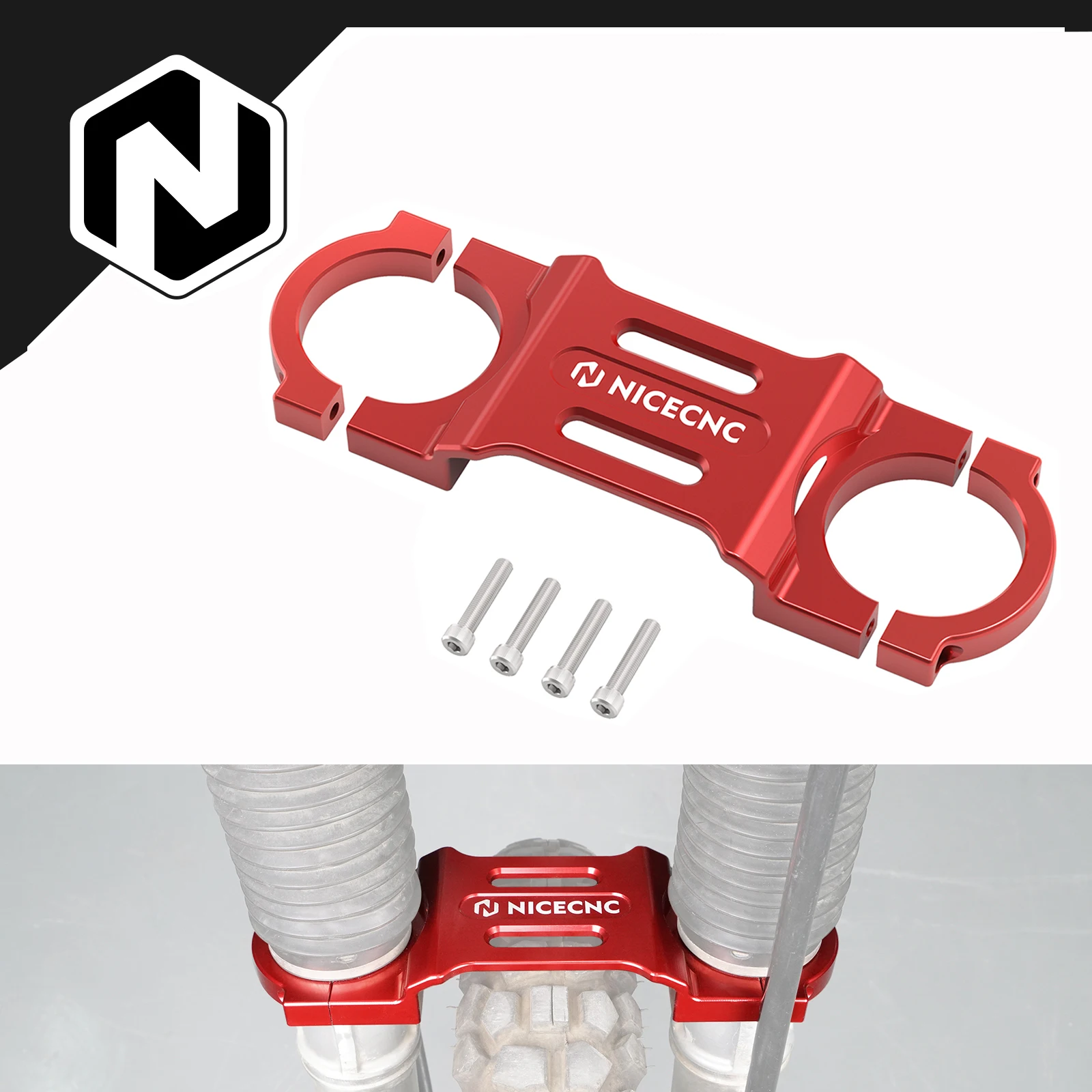 NICECNC Para HONDA XR650L 1993-2025 Estabilizador de Garfo de Alumínio Vermelho Usinado em CNC XR 650L 650 L 93-25 2024 2023 2022 2021