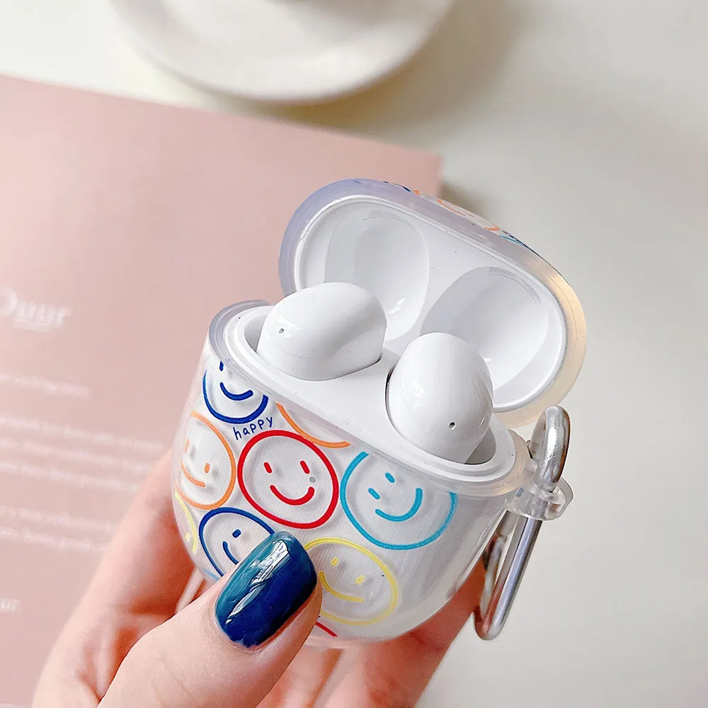 Ốp Tai Nghe Chụp Tai Dành Cho Redmi Nụ 3 4 Pro Trong Suốt Mặt Cười Nụ Cười Trường Hợp Cho Redmi Nụ 3 Lite Sạc hộp Đựng Funda