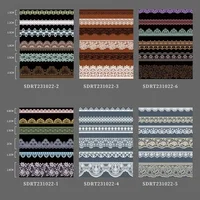 6 Rolls Retro Lace PET Washi Tape Diary Decoration Washitape Adhesiva Decorativa Scrapbooking Supplies Masking Tape 2