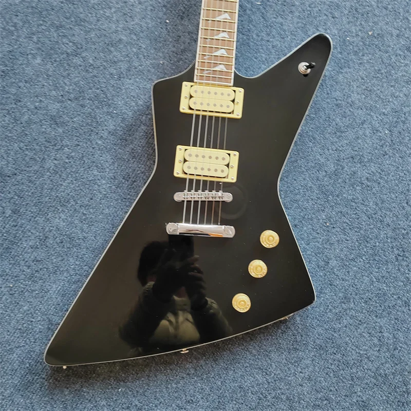 

Goose 6-string Electric Guitar, Black Paint, Special-Shaped, In Stock Free Delivery