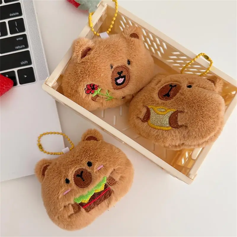 لطيف الإبداعية صار كابيبارا أفخم دمية دمية محشوة المفاتيح قلادة حقيبة شنق حلية جرلي ظهره سحر هدايا أعياد ميلاد للأطفال #3