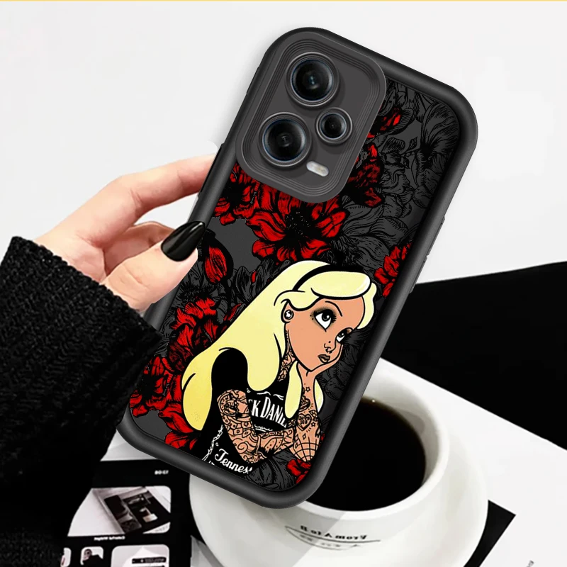 Disney Cartoon Alice Princess Eye Ladder For Xiaomi Redmi Note 13 12 12C 11 11S 10 10C 10A 9C 9A Pro 5G TPU Phone Case