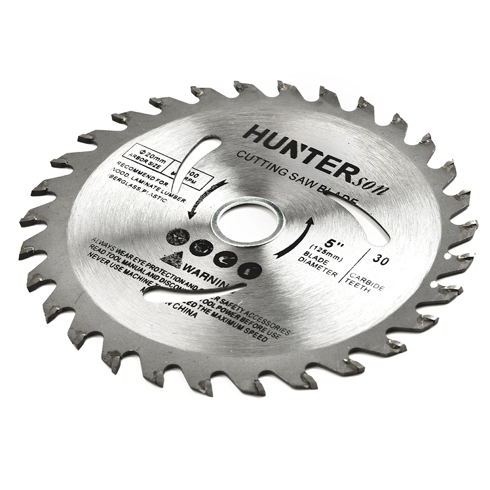 5 Inch 125mm Circular Saw 30 Teeth Carbide Tipped Wood Cutting Disc For Woodworking Wood Composite Board Power Tool