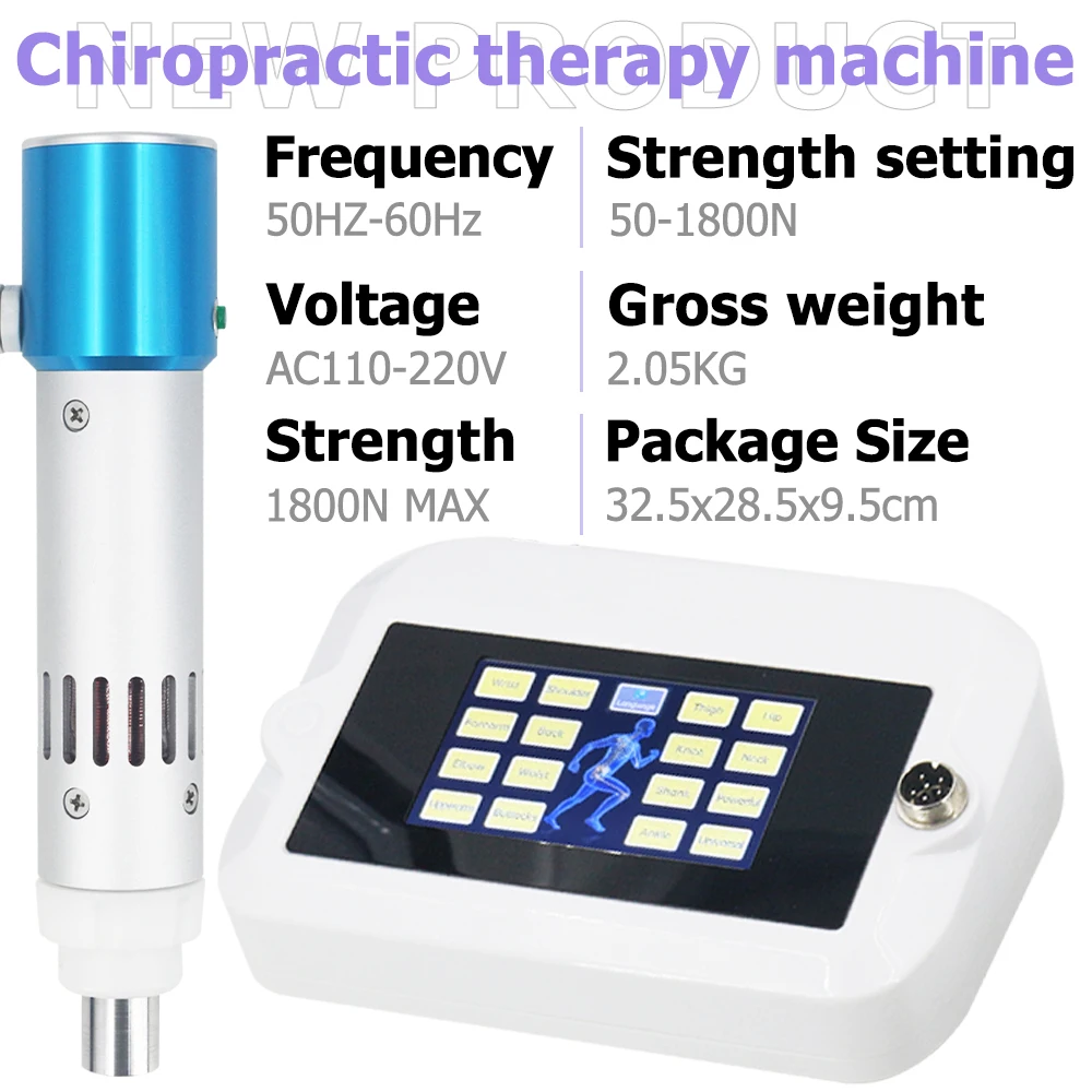 1800N Pistola di correzione elettrica Strumenti di regolazione chiropratica spinale portatile Impulso della colonna vertebrale Cervicale Touch Screen Massaggiatore Più recente