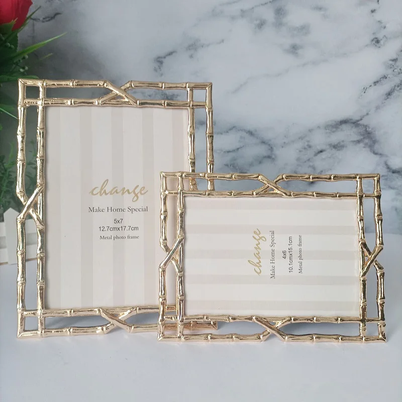 European Vintage Metal Photo Frame, Wedding Photo Stand Frames for Home Decor, Living Room, Desk Decor, Tabletop Display