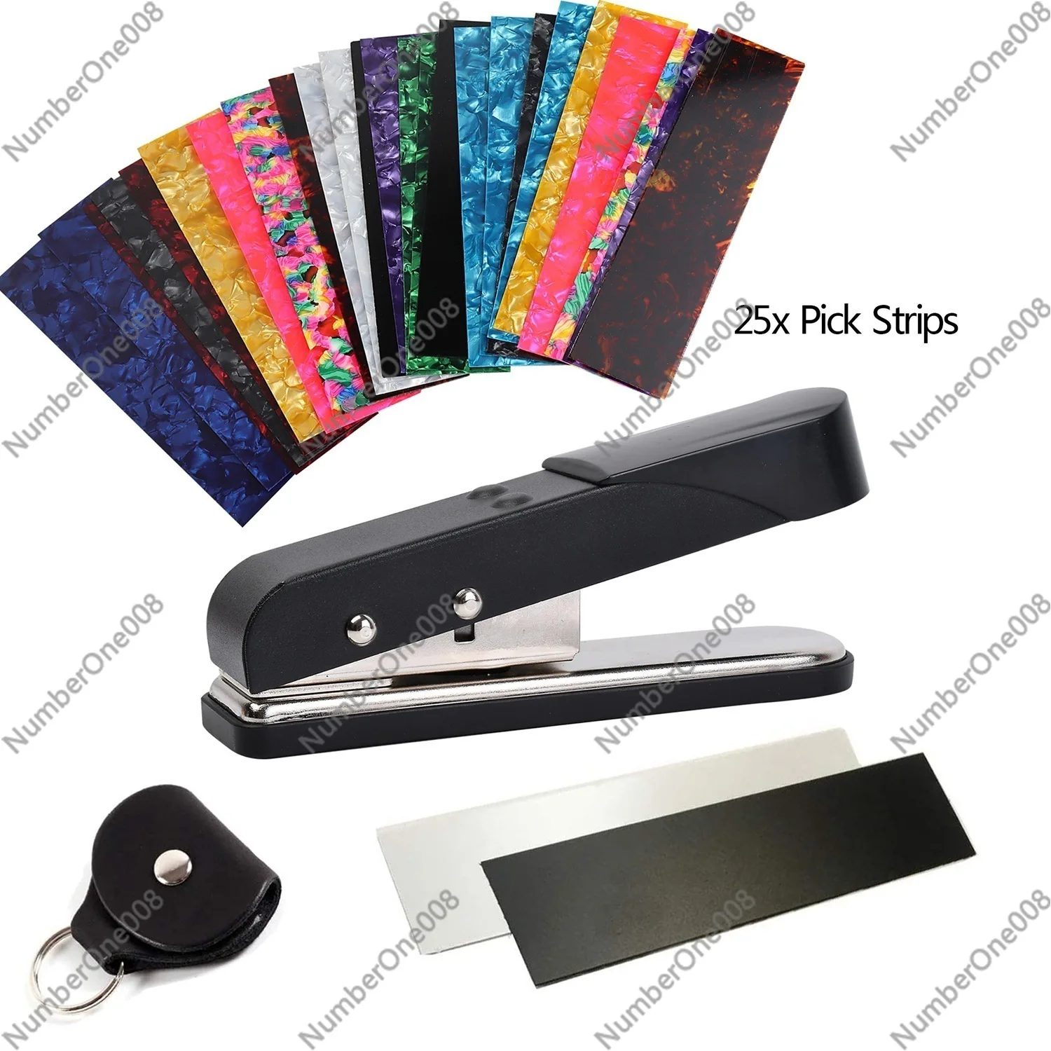 Guitar Pick Clipper, Guitar Making Kit, Hole Punch + 25 Pick Strip + Pick Clip