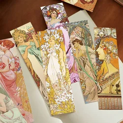 30pcs Mucha Bookmarks Classic Painting Gifts Art Set Creative Bookmarks Personalized Exquisite Cultural and Creative