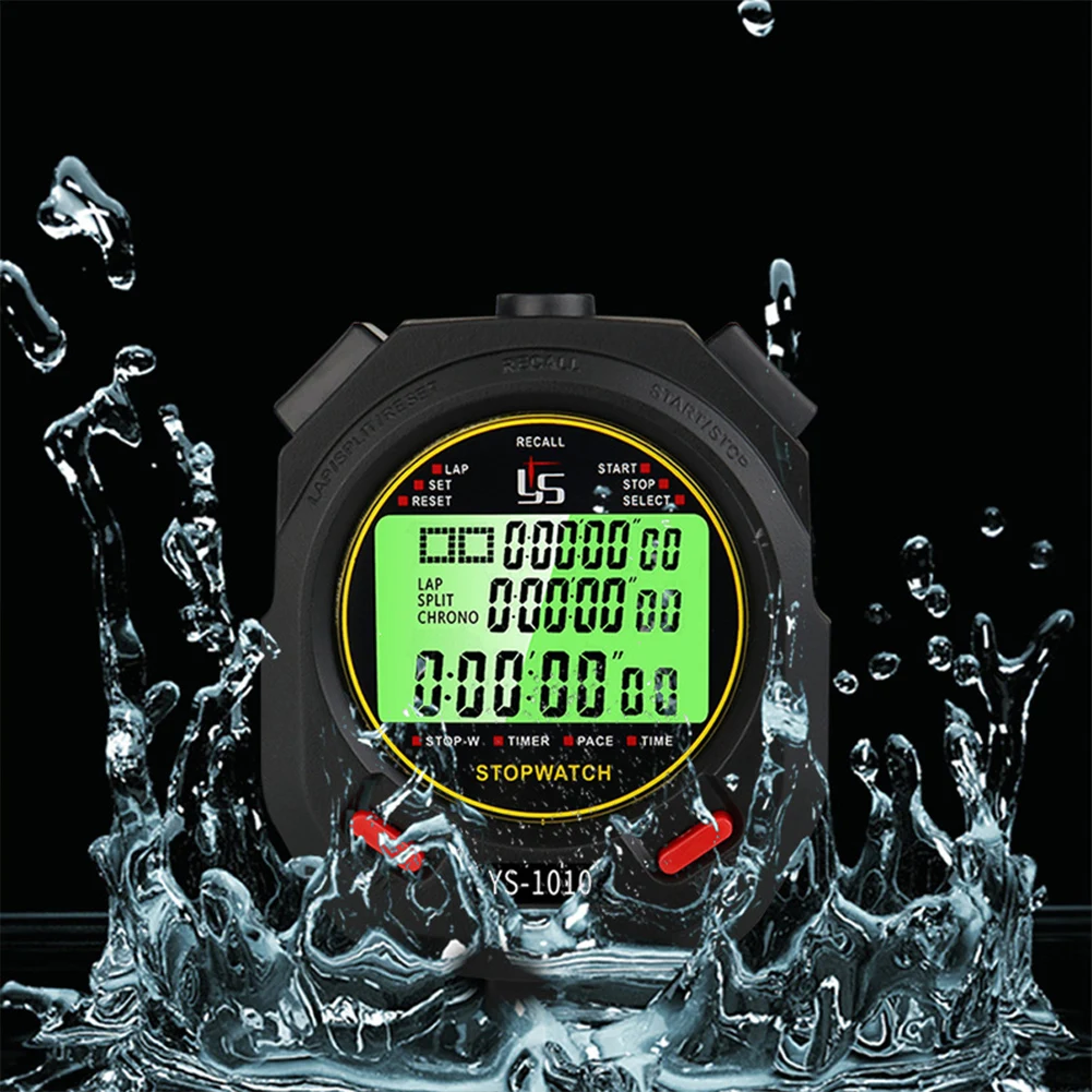 Cronometro digitale portatile professionale cronografo Timer per allenamento sportivo strumento Timer di precisione cronometro elettronico luminoso